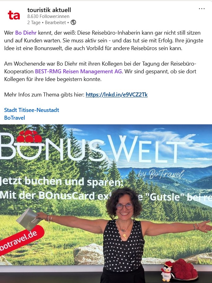Touristik Aktuell Regionale Rabatte statt Cashback